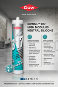 DOWSIL™ 817 High Modulus Mirror Adhesive – White (310ml) | Made in Belgium
